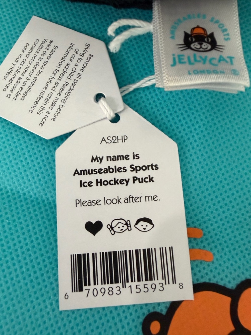 AUTHENTIC Jellycat Amuseables Sports Ice Hockey Puck- NWT- FAST SHIP - Picture 7 of 7